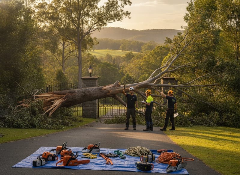 Emergency Tree Removal performed by Sunshine Coast Arborist in the Sunshine Coast
