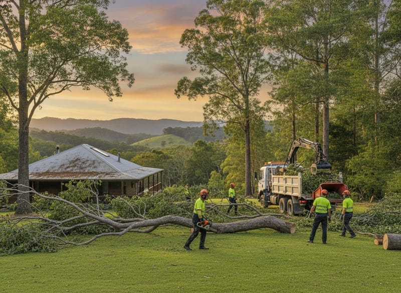 Storm Damage Tree Removal performed by Sunshine Coast Arborist in the Sunshine Coast